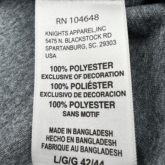 Pro edge NWT Mens University of Notre Dame Gray and Green Short Sleeve T Shirt L - Picture 8 of 9